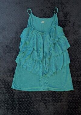 a.n.a Teal Ruffle Layered Camisole